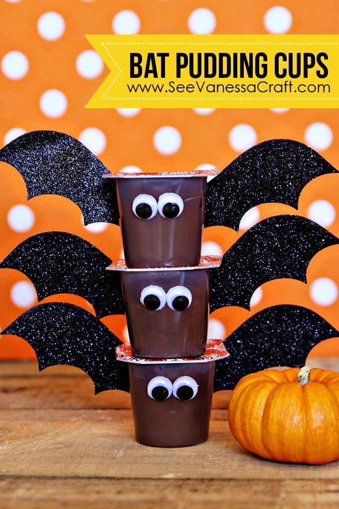 Halloween Party Ideas For School Classrooms
 30 crafty days of halloween bat pudding cups