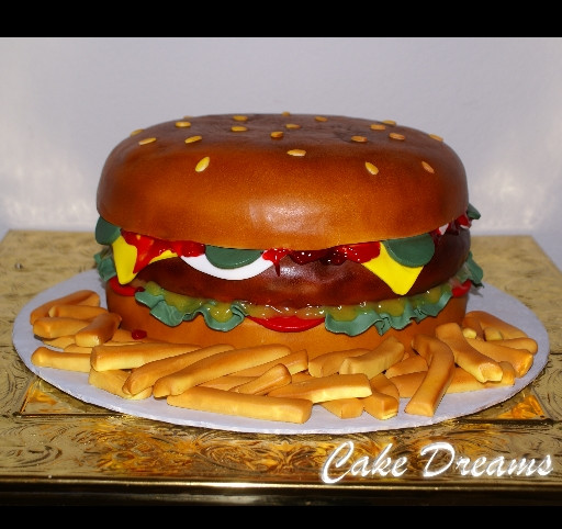 Hamburger Birthday Cake
 CAKE DREAMS Burger Birthday cake