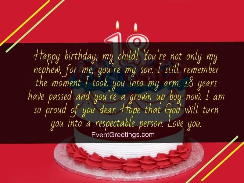 Happy 18th Birthday Wishes To My Son
 50 Best 18th Birthday Quotes And Wishes For Dearest e