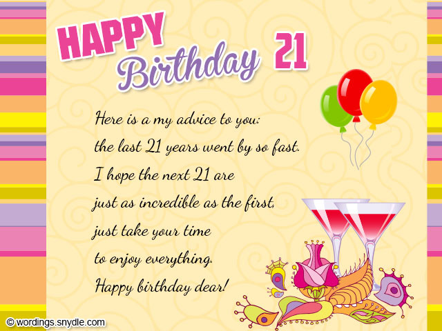 Happy 21 Birthday Quotes
 HAPPY 21ST BIRTHDAY QUOTES FOR FRIENDS image quotes at