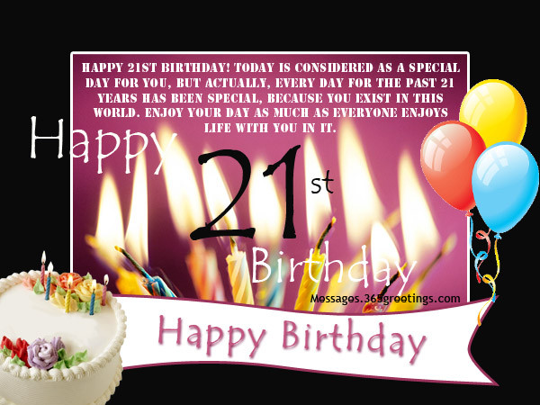 Happy 21 Birthday Quotes
 21st Birthday Wishes Messages and Greetings