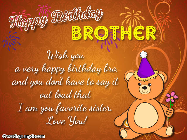 Happy Birthday Brother Quotes
 Happy Birthday Wishes Poem for Brother