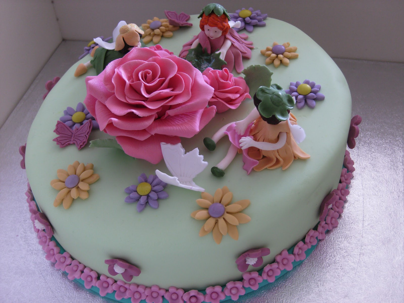 Happy Birthday Cake And Flowers
 Flower Fairy Birthday Cake Party and Ma ra Cake Recipe