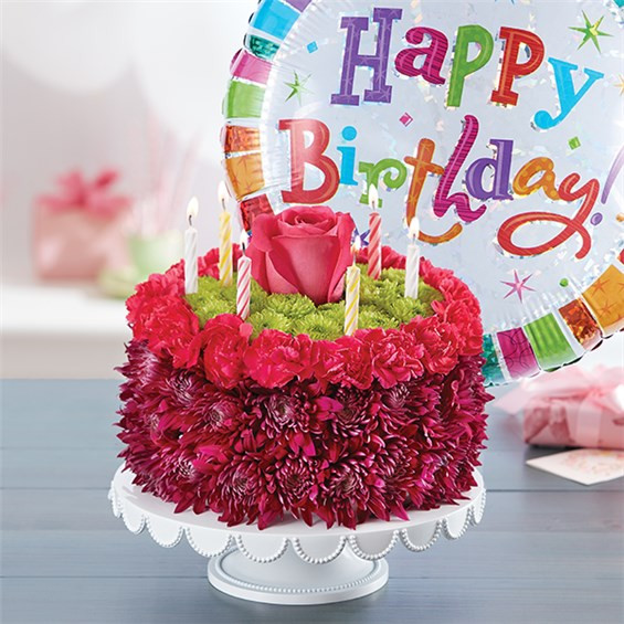 Happy Birthday Cake And Flowers
 1 800 FLOWERS BIRTHDAY WISHES FLOWER CAKE ™ PURPLE