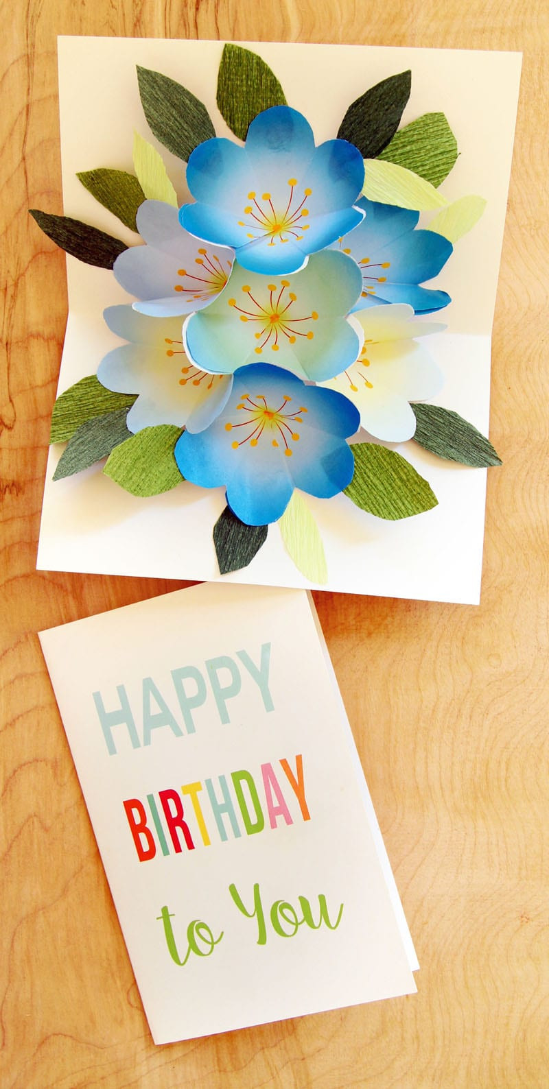 Happy Birthday Card For Him
 Free Printable Happy Birthday Card with Pop Up Bouquet A
