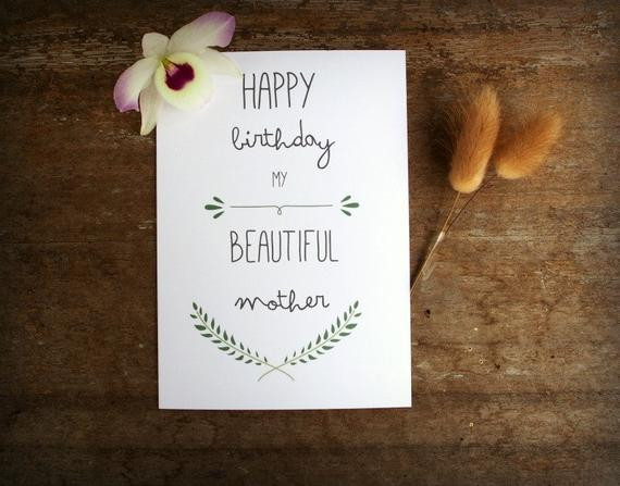 Happy Birthday Card For Mom
 Printable Mother Birthday card Mum Birthday Card Card Mom