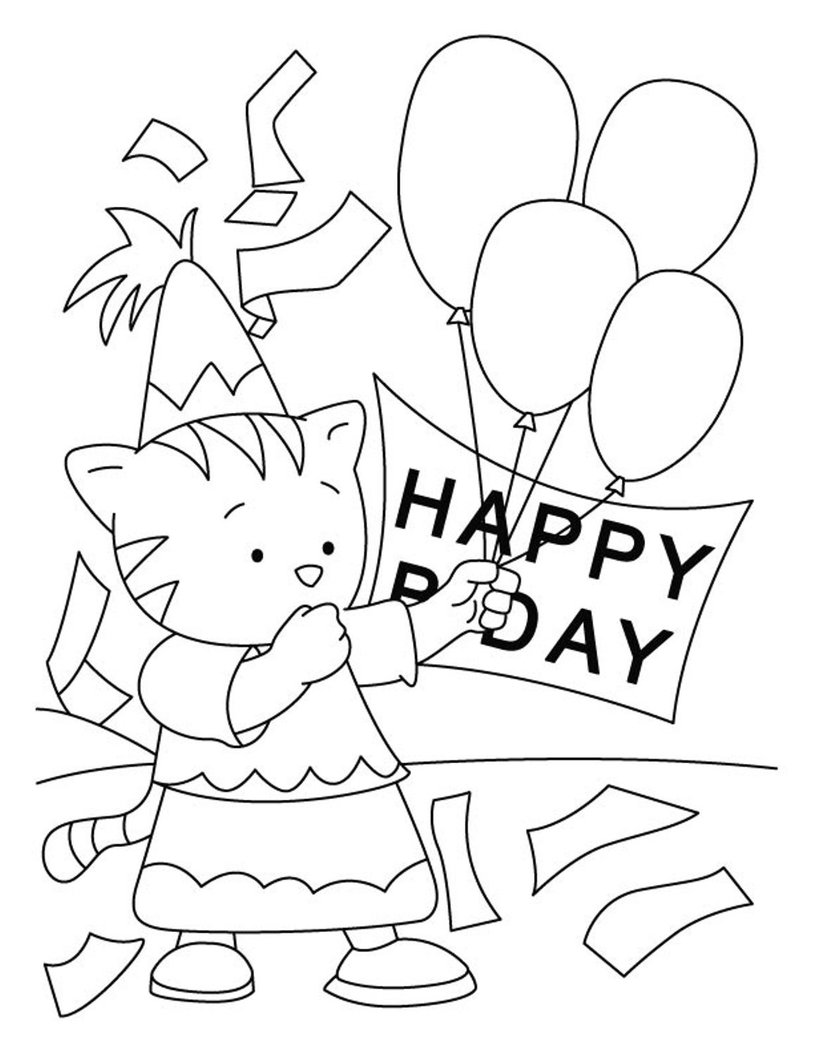 Happy Birthday Coloring Pages For Boys
 Happy birthday coloring pages free printable for