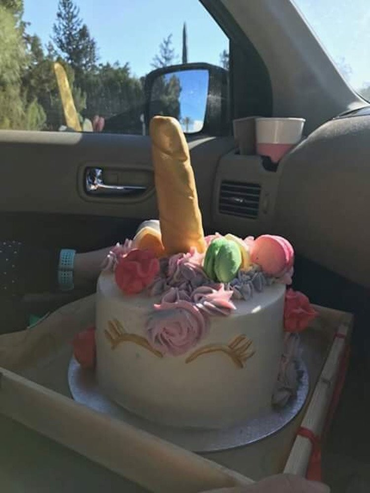 Happy Birthday Dick Cake
 Birthday Girl Asks For Unicorn Cake But Gets Something