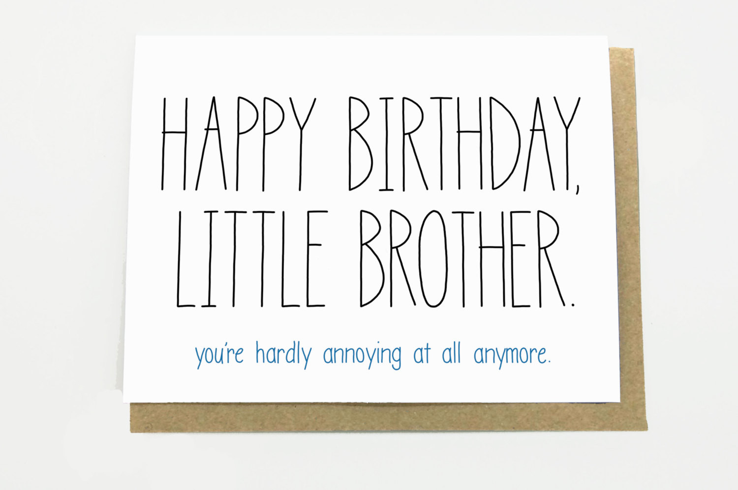 Happy Birthday Lil Brother Quotes
 Funny Birthday Card Little Brother You re by CheekyKumquat