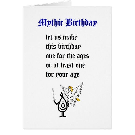 Happy Birthday Poem Funny
 Mythic Birthday a funny happy birthday poem
