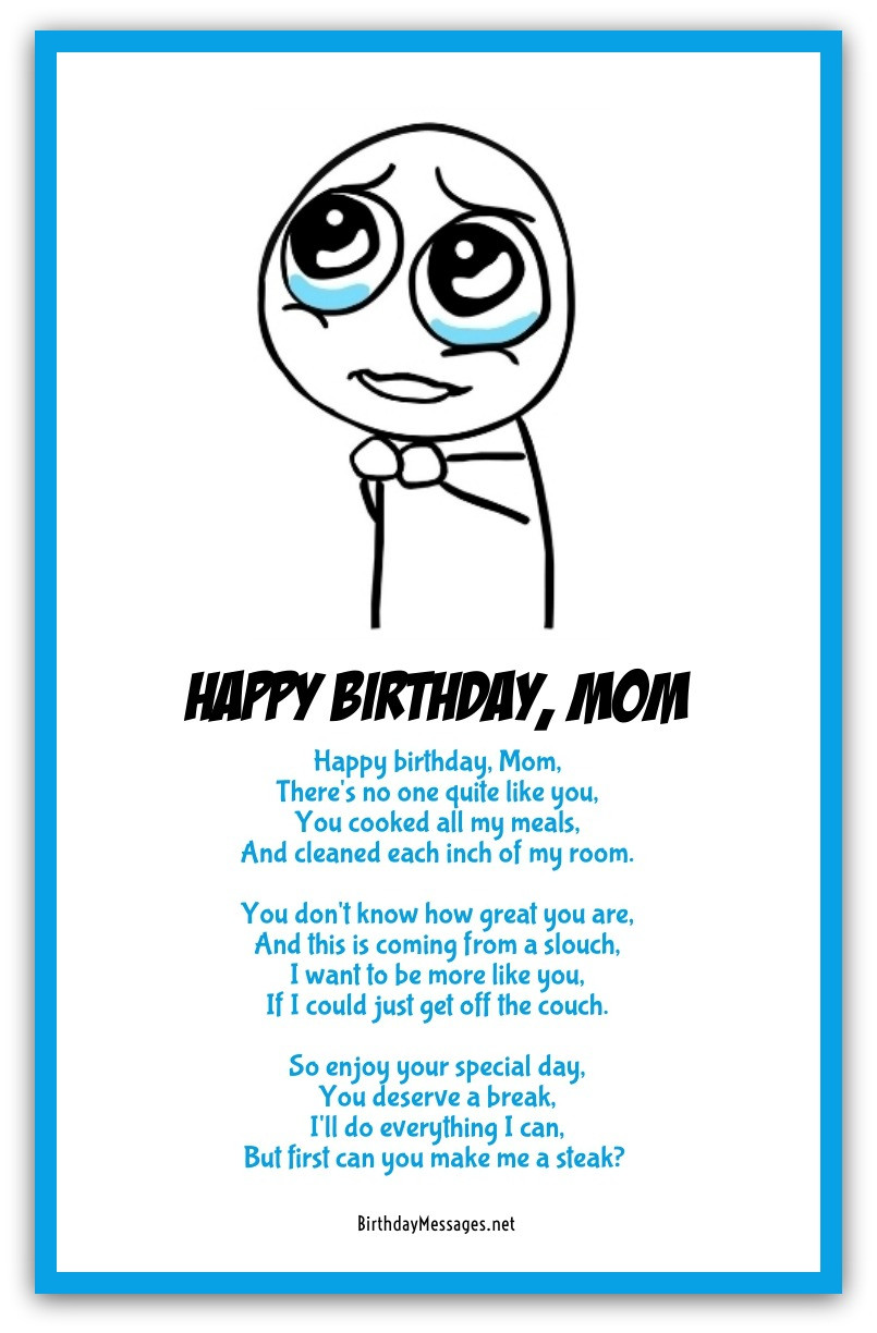 Happy Birthday Poem Funny
 Funny Birthday Poems Page 3