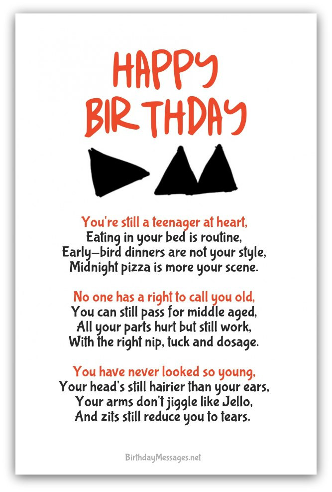 Happy Birthday Poem Funny
 Funny Birthday Poems Funny Birthday Messages