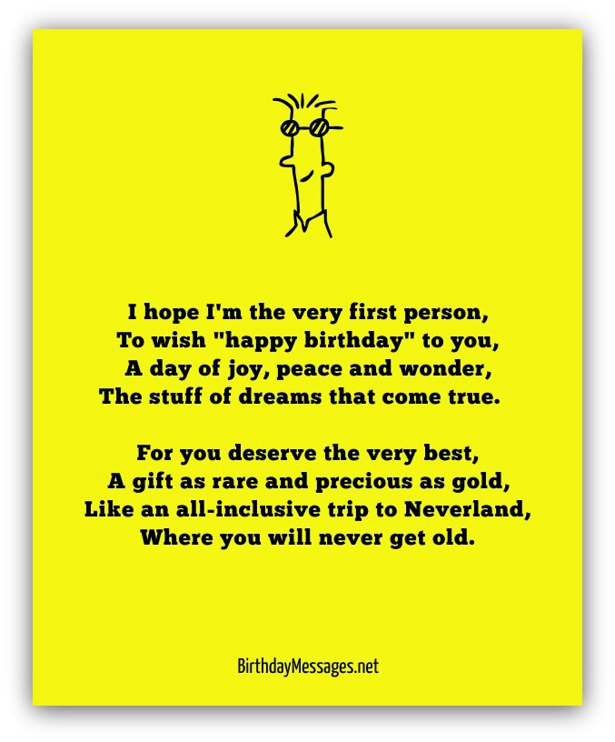 Happy Birthday Poem Funny
 Happy Birthday Poems Happy Birthday Messages