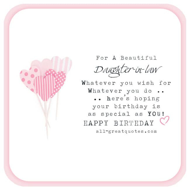 Happy Birthday Quotes For Daughter In Law
 For A Beautiful Daughter in law Happy Birthday