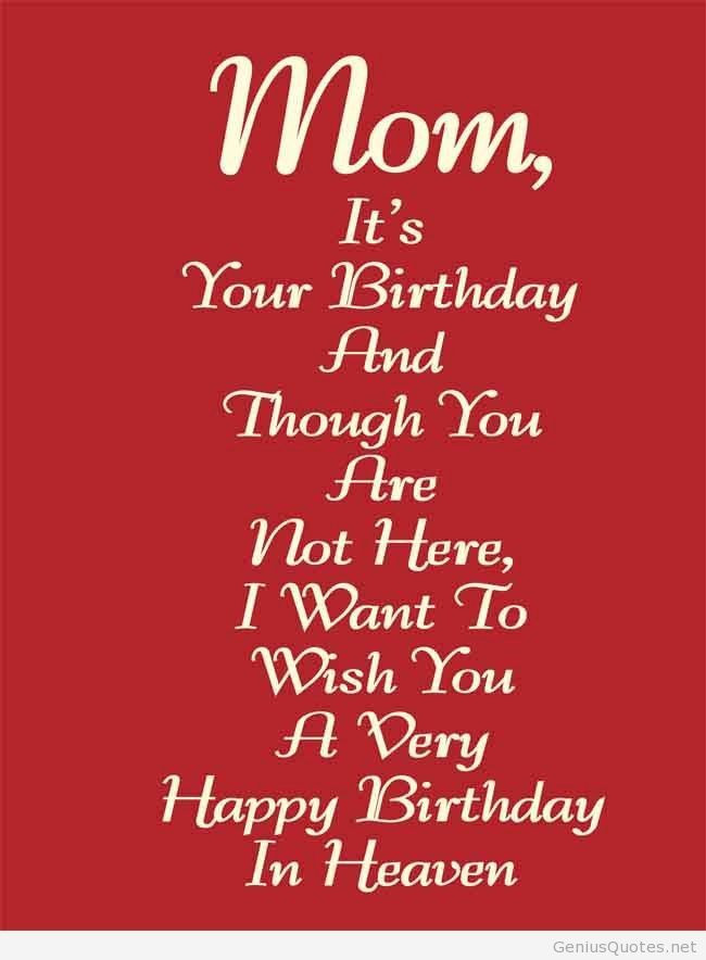 Happy Birthday Quotes For Mom In Heaven
 HAPPY BIRTHDAY QUOTES FOR MY MOM IN HEAVEN image quotes at