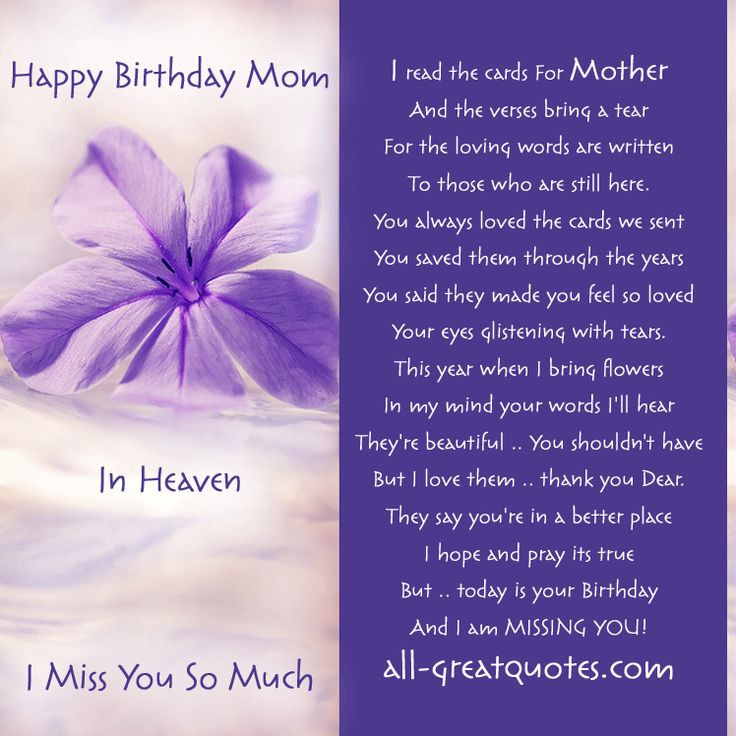 Happy Birthday Quotes For Mom In Heaven
 Moms Birthday in Heaven