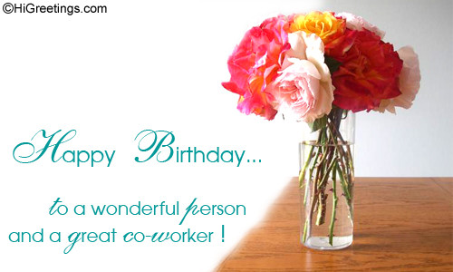 Happy Birthday Wishes To Coworker
 Send eCards Boss & Colleagues
