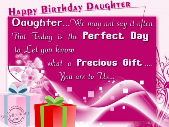 Happy Birthday Wishes To Daughter
 Inspirational Quotes For Daughters Birthday QuotesGram