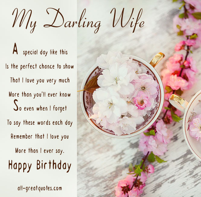 Happy Birthday Wishes To My Wife
 Quotes For Wife Birthday Memes QuotesGram