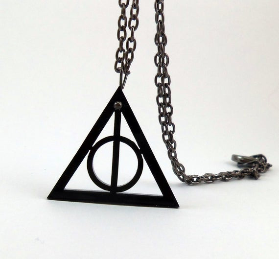Harry Potter Deathly Hallows Necklace
 Deathly Hallows Necklace Harry Potter by Garden Sypria on