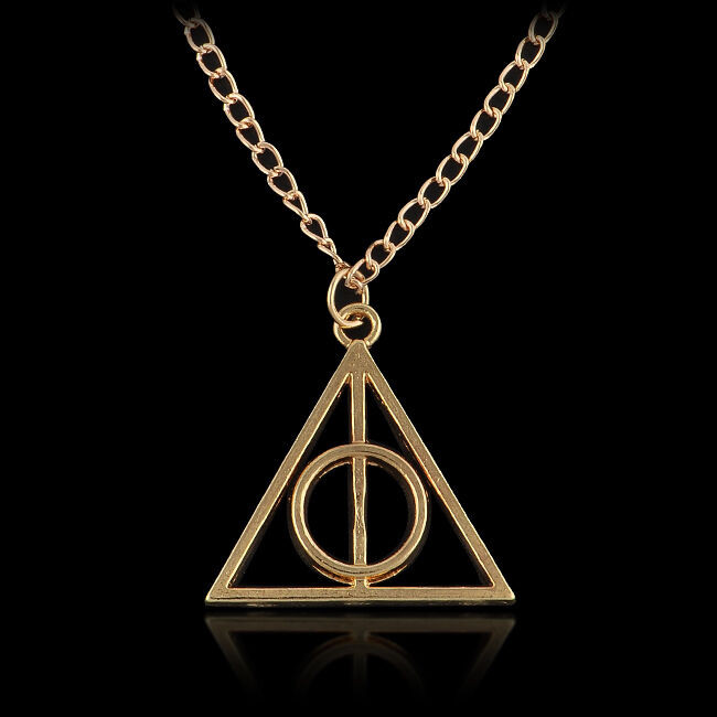 Harry Potter Deathly Hallows Necklace
 Vintage Harry potter ly hallows metal Gold Chain