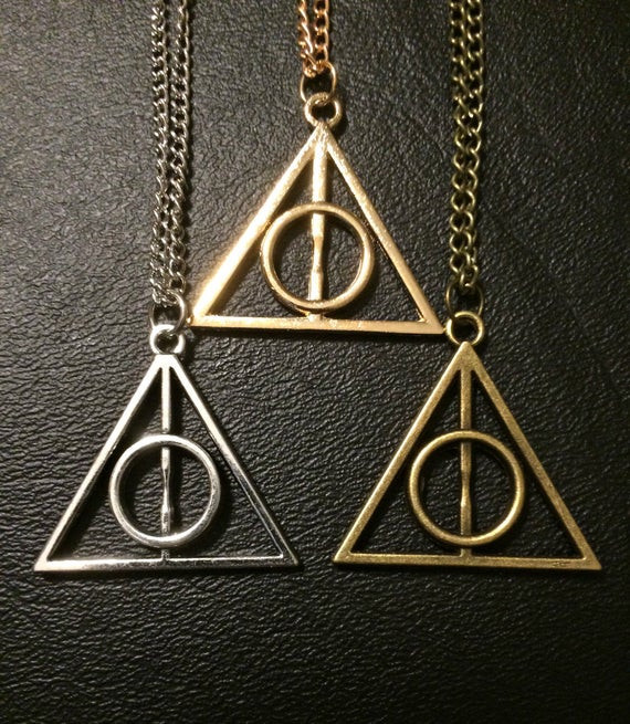 Harry Potter Deathly Hallows Necklace
 Deathly Hallows Necklace Harry Potter by CelestialMerchant