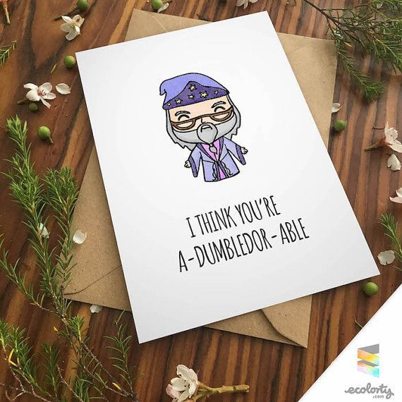 Harry Potter Gift Ideas For Girlfriend
 ADUMBLEDORE CUTE HARRY POTTER GREETING CARD