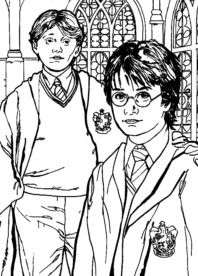 Harry Potter Printable Coloring Pages
 Free Coloring Pages Harry Potter and Ron Weasley