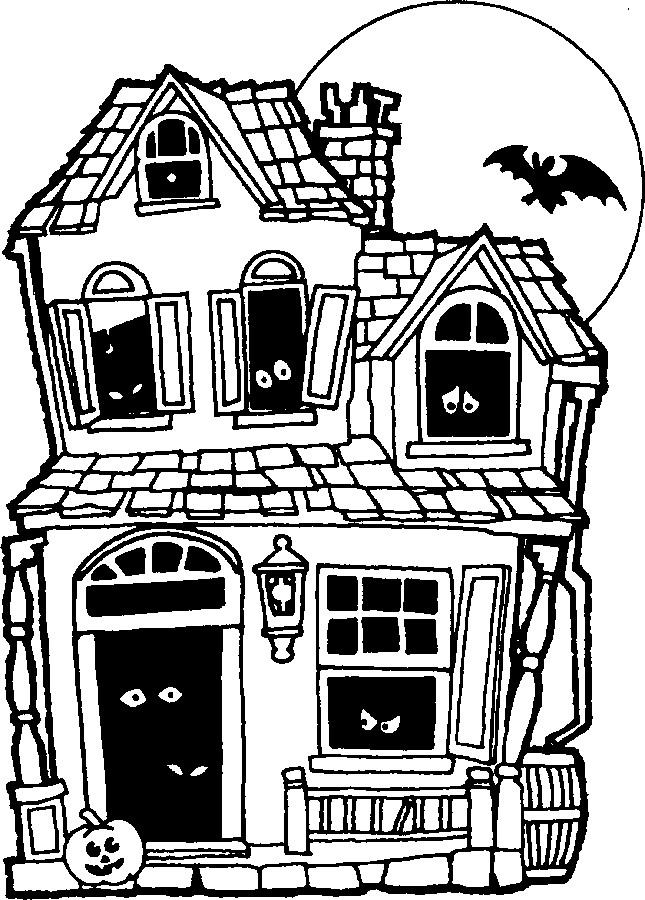 Haunted House Coloring Pages Printables
 Printable halloween coloring pages Printable Halloween