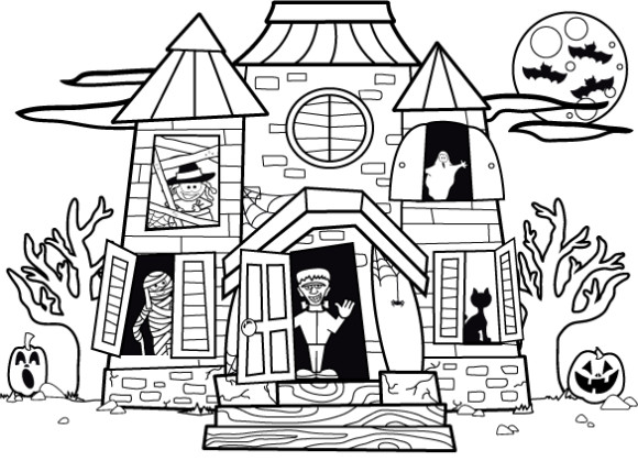 Haunted House Coloring Pages Printables
 September 2016 ColoringMe