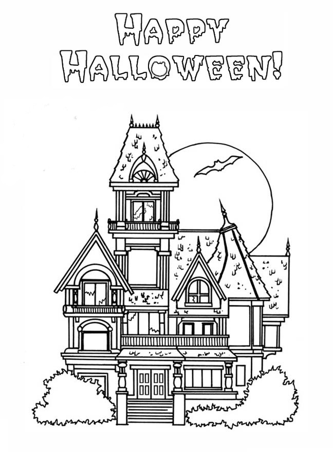 Haunted House Coloring Pages Printables
 halloween coloring pages