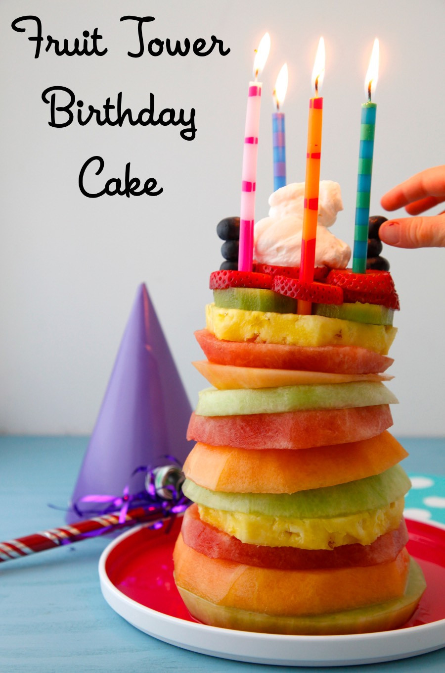 Healthy Birthday Cake Recipes
 Fruit Tower Birthday Cake