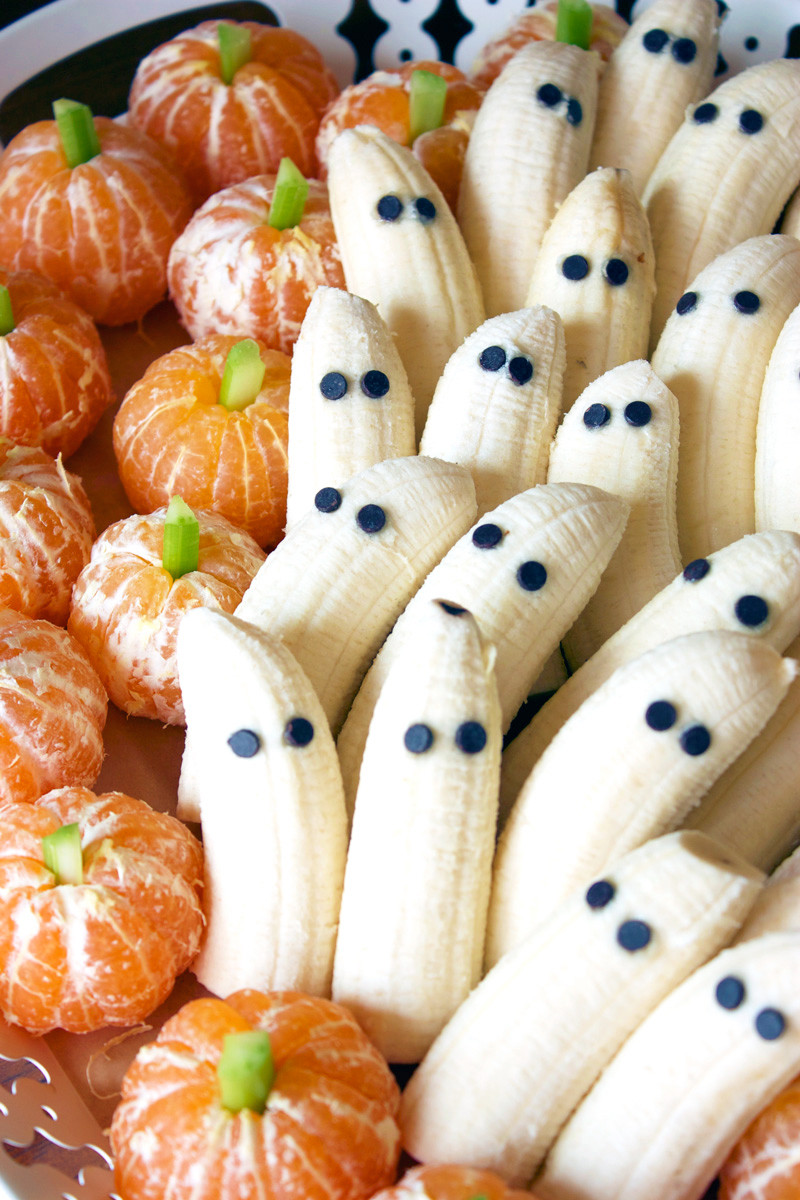 Healthy Snacks Pinterest
 Tangerine Pumpkins & Banana Ghosts