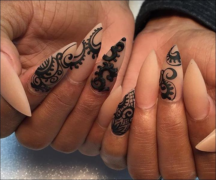 5. Henna Nail Art for Girls - wide 5