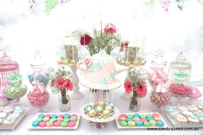 Hi Tea Party Ideas
 Kara s Party Ideas Floral High Tea Bridal Shower Party