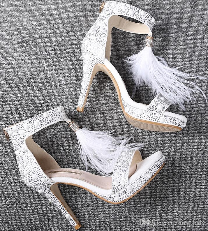 High End Wedding Shoes
 High End Bling 2017 T Strap Wedding Shoes With Tassels