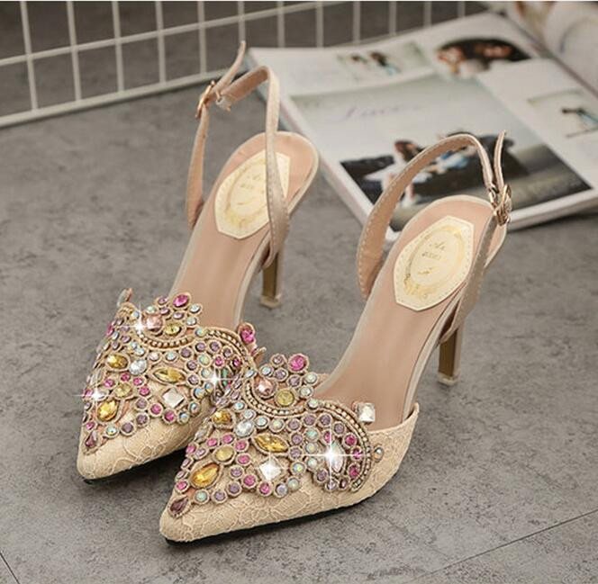 High End Wedding Shoes
 y Pointed Toe Diamonds High End Wedding Shoes Bridemaid