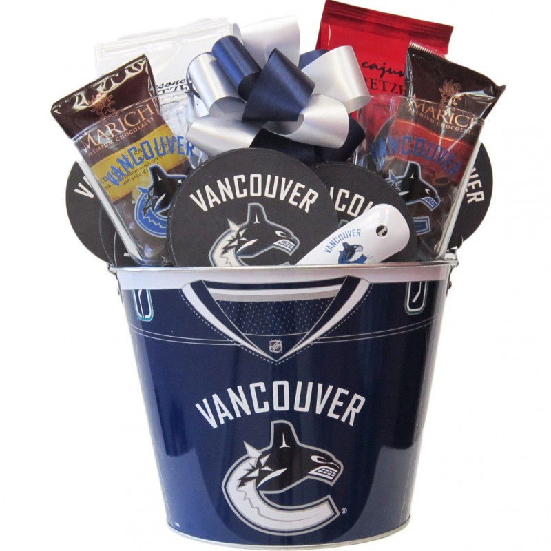 Hockey Gift Basket Ideas
 Vancouver Canucks NHL Hockey Gift Baskets The Sweet Basket