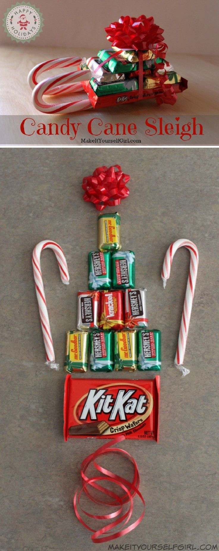 Holiday Gift Crafts Ideas
 Simple DIY Candy Cane Sleigh 12 Wondrous DIY Candy Cane