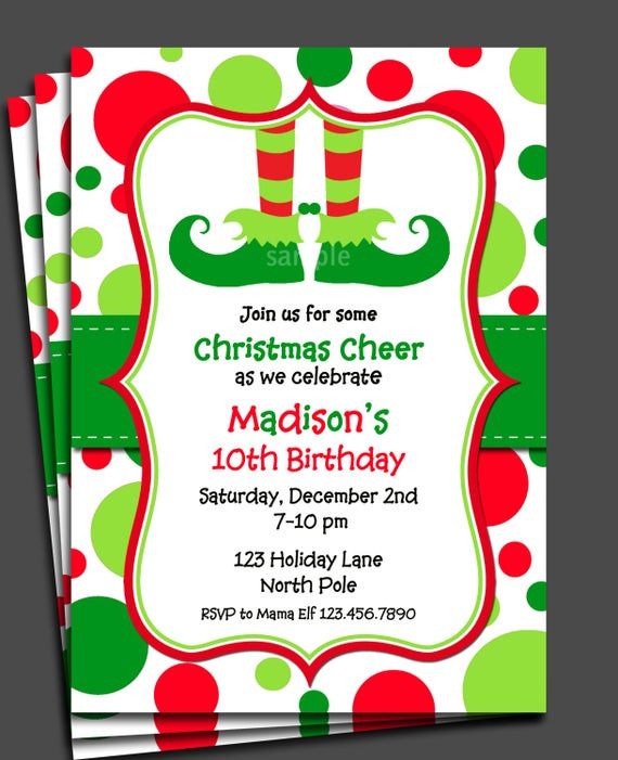 Holiday Party Invite Ideas
 Items similar to Christmas Elf Invitation Printable or