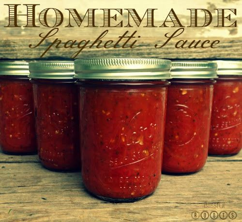 Home Canning Spaghetti Sauce Recipes
 Canning Your Own Spaghetti Sauce from Blissful Roots