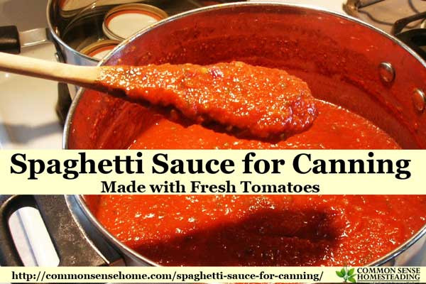 Home Canning Spaghetti Sauce Recipes
 Spaghetti Sauce for Canning Made with Fresh Tomatoes