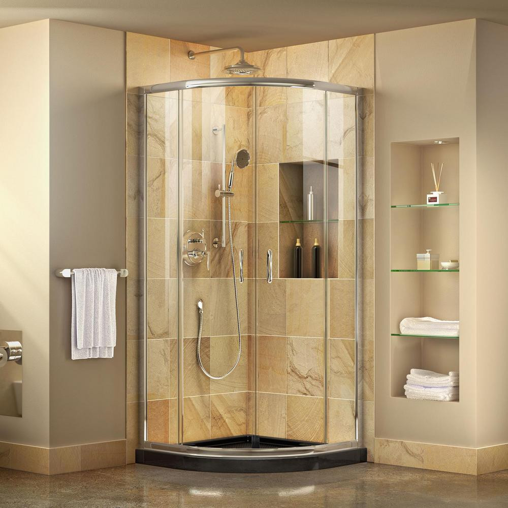 Home Depot Bathroom Shower Stalls
 DreamLine Prime 31 3 8 in W x 72 in H Corner Semi