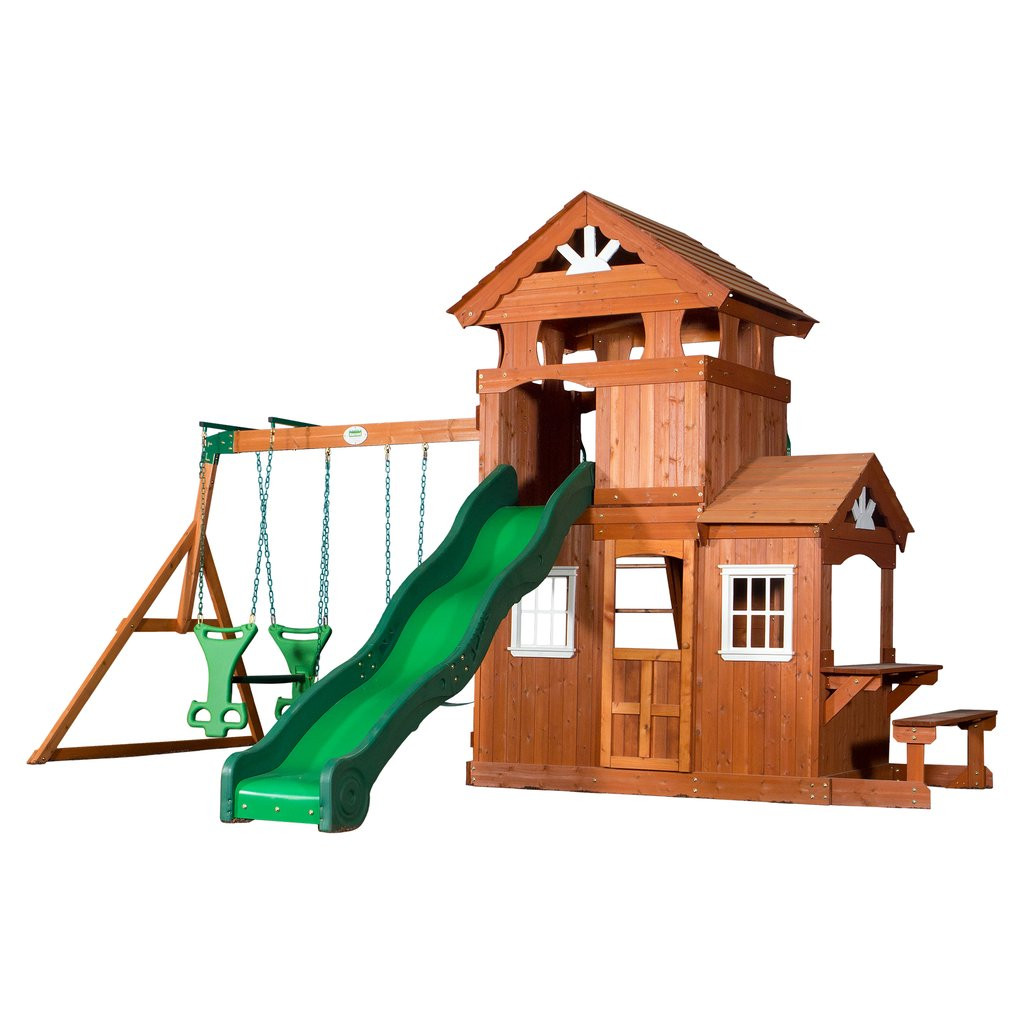 Home Depot Kids Swing Sets
 Shenandoah Wooden Swing Set Playsets