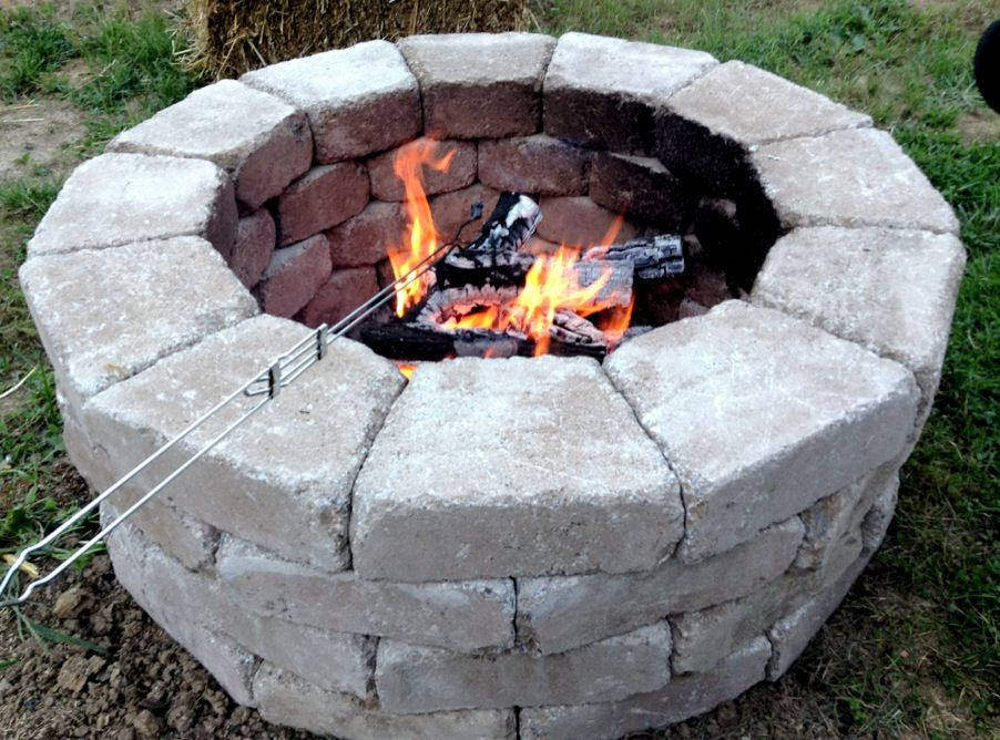 Home Depot Outdoor Fire Pit
 Fast and easy fire pit stones came from Home Depot and