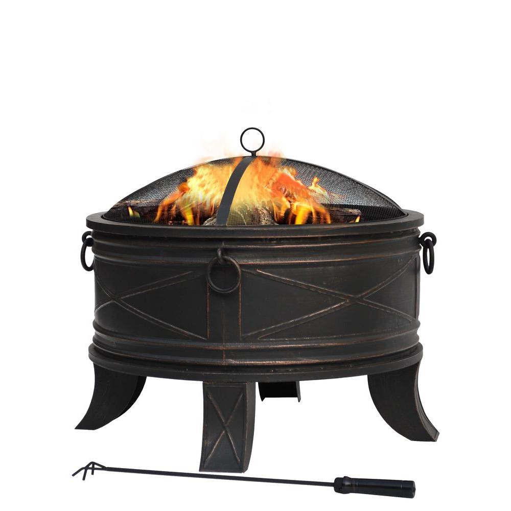 Home Depot Outdoor Fire Pit
 Hampton Bay Quadripod 26 in Round Fire Pit FT The