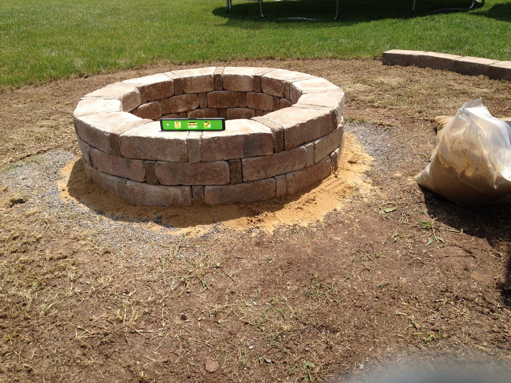 Home Depot Outdoor Fire Pit
 Finished fire pit Rumble stone from Home Depot