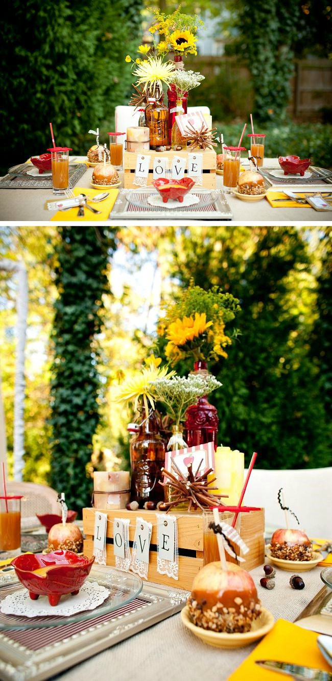 Home Engagement Party Ideas
 Apple Themed Autumn Engagement Party Celebrations at Home