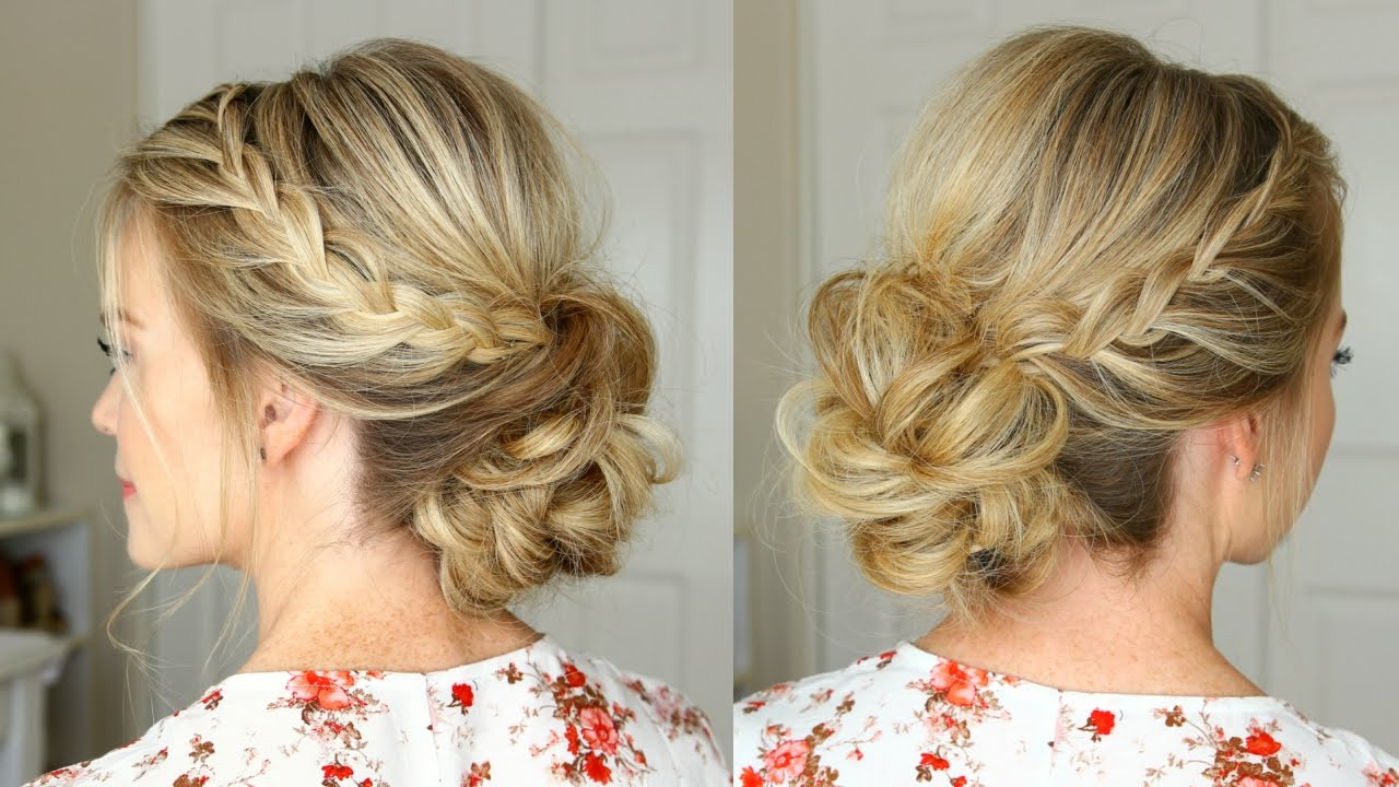 Homecoming Updo Hairstyles
 Lace Braid Home ing Updo