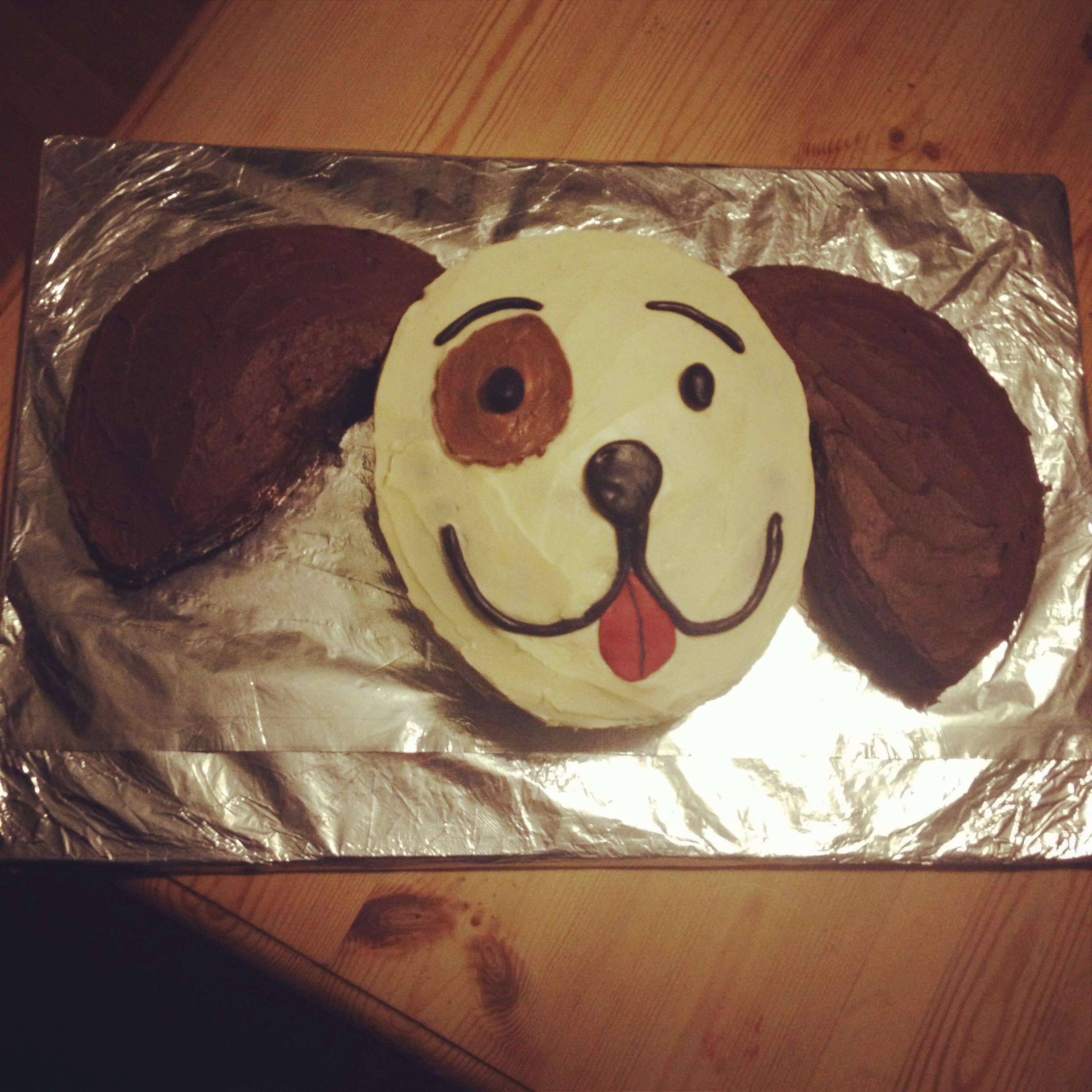 Homemade Dog Birthday Cake
 Birthday cake chocolate vanilla homemade puppy dog